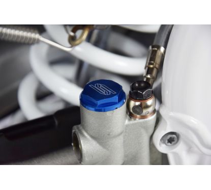 Couvercle maître-cylindre frein arrière SCAR bleu