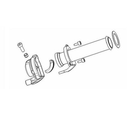 POIGNEE DE GAZ PIAGGIO 112MM GAMME 50CC+LX125