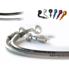 Durite de frein Aviation SPEEDBRAKES carbone/raccord alu BMW S1000RR
