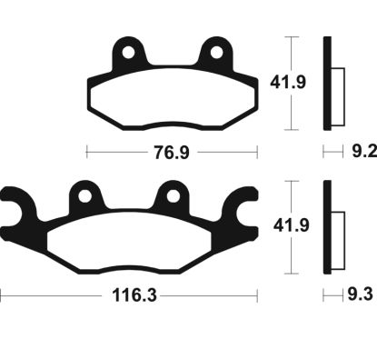 Plaquettes de frein TECNIUM Scooter organique - ME378