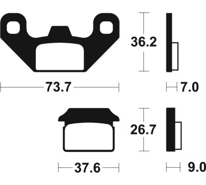 Plaquettes de frein TECNIUM Scooter organique - ME384