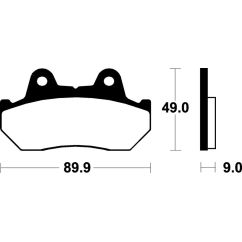 Plaquettes de frein TECNIUM Scooter organique - ME72