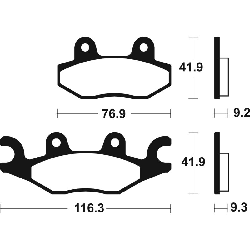 Plaquettes de frein TECNIUM MX/Quad métal fritté - MO378