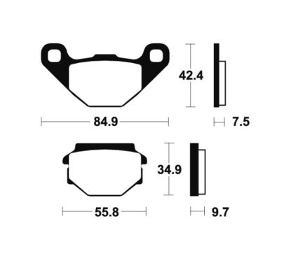 Plaquettes de frein TECNIUM route organique - MA184