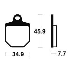 Plaquettes de frein TECNIUM Racing MX/Quad métal fritté - MOR343