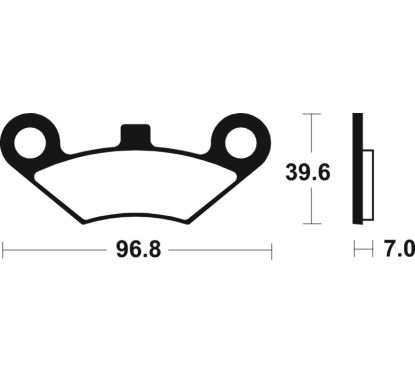 Plaquettes de frein TECNIUM Racing MX/Quad métal fritté - MOR414
