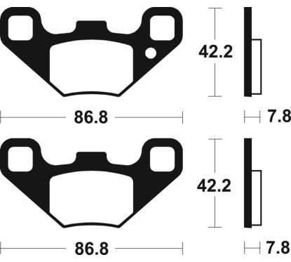 Plaquettes de frein TECNIUM Racing MX/Quad métal fritté - MOR405