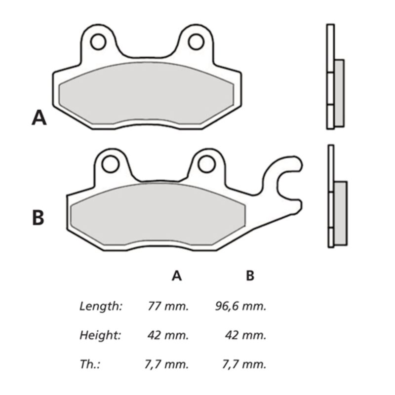 Plaquettes de frein BREMBO UPGRADE Type M088 Z04 - Racing