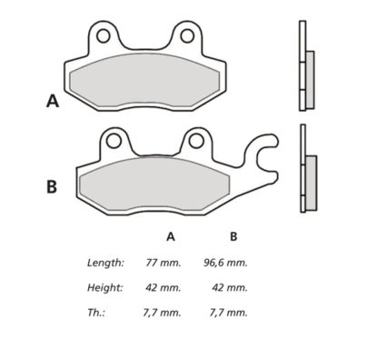 Plaquettes de frein BREMBO UPGRADE Type M088 Z04 - Racing