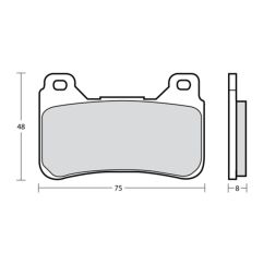 Plaquettes de frein BREMBO UPGRADE Type M488 Z04 - Racing