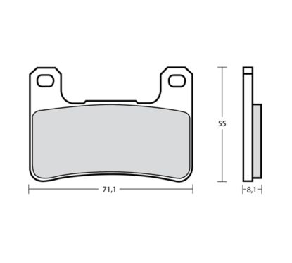 Plaquettes de frein BREMBO UPGRADE Type M518 Z10 - Racing