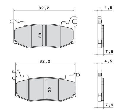 Plaquettes de frein BREMBO métal fritté - M588Z03
