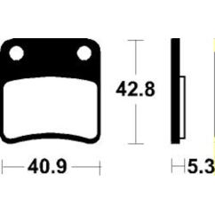 Plaquettes de frein TECNIUM Scooter organique - ME379