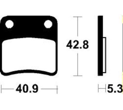 Plaquettes de frein TECNIUM Scooter organique - ME379