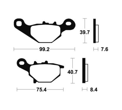 Plaquettes de frein TECNIUM MX/Quad métal fritté - MO202