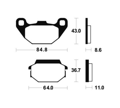 Plaquettes de frein TECNIUM MX/Quad métal fritté - MO249