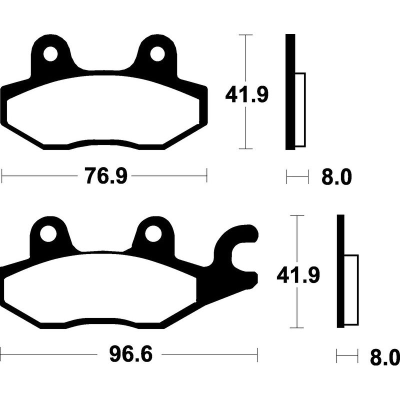 Plaquettes de frein TECNIUM Scooter organique - ME138