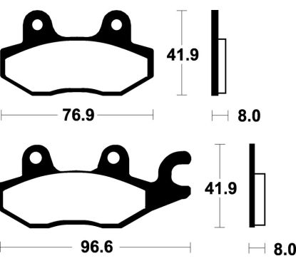 Plaquettes de frein TECNIUM Scooter organique - ME138