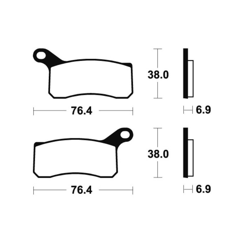 Plaquettes de frein TECNIUM MX/Quad métal fritté - MO366
