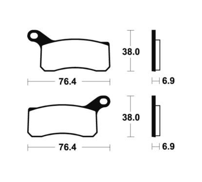 Plaquettes de frein TECNIUM MX/Quad métal fritté - MO366