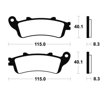 Plaquettes de frein TECNIUM Performance métal fritté - MR236