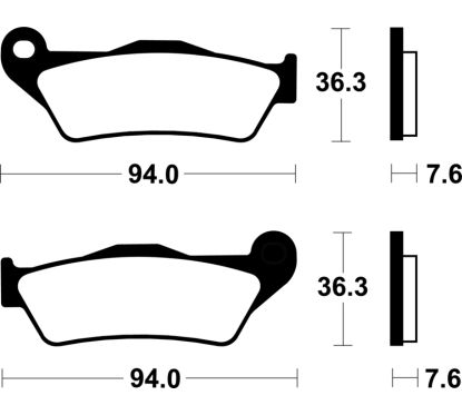 Plaquettes de frein TECNIUM Scooter organique - ME171