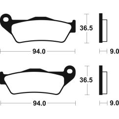 Plaquettes de frein TECNIUM route organique - MA424