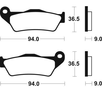 Plaquettes de frein TECNIUM route organique - MA424