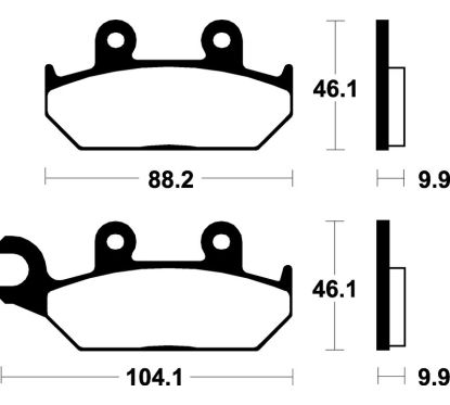 Plaquettes de frein TECNIUM Scooter organique - ME150