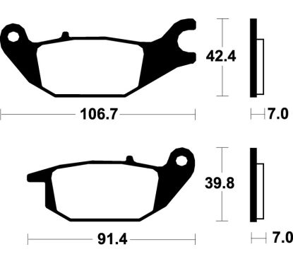 Plaquettes de frein TECNIUM Scooter organique - ME284