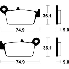 Plaquettes de frein TECNIUM Scooter organique - ME190