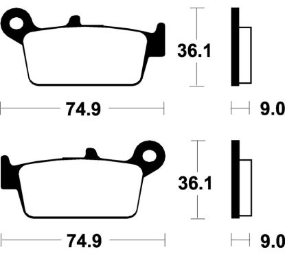Plaquettes de frein TECNIUM Scooter organique - ME190