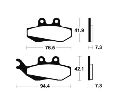 Plaquettes de frein TECNIUM Maxi Scooter métal fritté - MSS189
