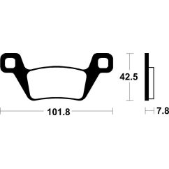 Plaquettes de frein TECNIUM Racing MX/Quad métal fritté - MOR445