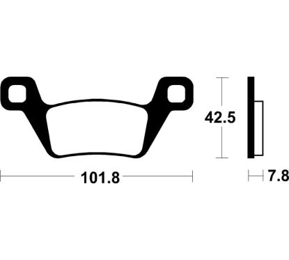 Plaquettes de frein TECNIUM Racing MX/Quad métal fritté - MOR445