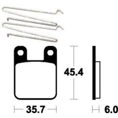 Plaquettes de frein TECNIUM Scooter organique - ME319