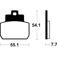 Plaquettes de frein TECNIUM Scooter organique - ME331