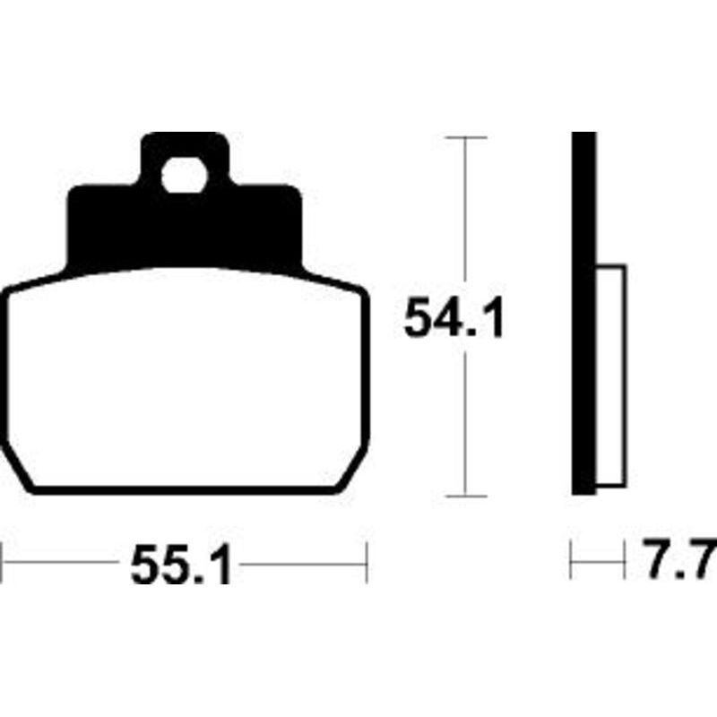 Plaquettes de frein TECNIUM Scooter organique - ME331