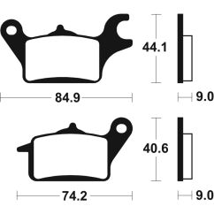 Plaquettes de frein gauche TECNIUM organique - ME436