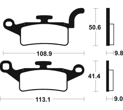 Plaquettes de frein TECNIUM Scooter organique - ME376