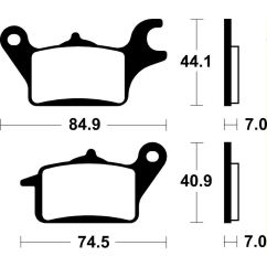 Plaquettes de frein TECNIUM Scooter organique - ME425