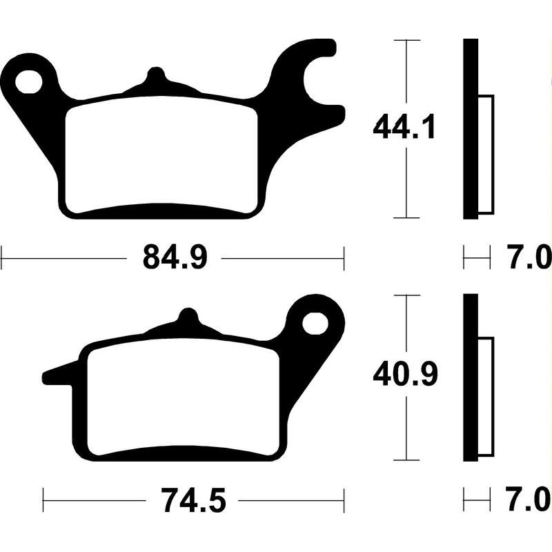 Plaquettes de frein TECNIUM Scooter organique - ME425