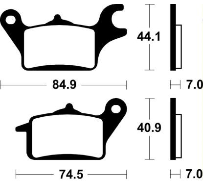Plaquettes de frein TECNIUM Scooter organique - ME425
