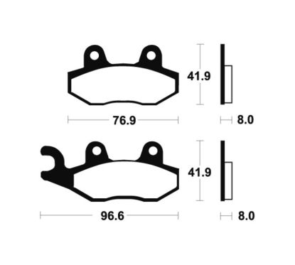 Plaquettes de frein TECNIUM Performance métal fritté - MF111
