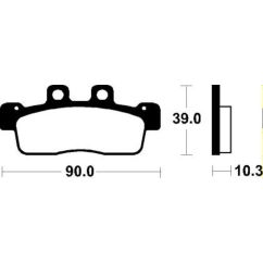 Plaquettes de frein TECNIUM Scooter organique - ME375
