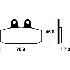 Plaquettes de frein TECNIUM Scooter organique - ME88