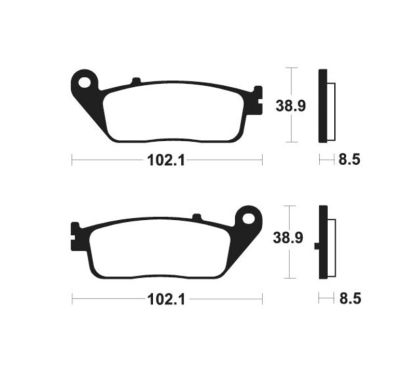 Plaquettes de frein TECNIUM Maxi Scooter métal fritté - MSS383