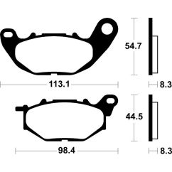 Plaquettes de frein TECNIUM Performance métal fritté - MF431