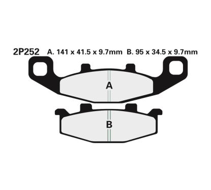 Plaquettes de frein NISSIN route semi-métallique - 2P-252NS