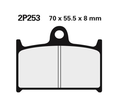 Plaquettes de frein NISSIN route semi-métallique - 2P-253NS